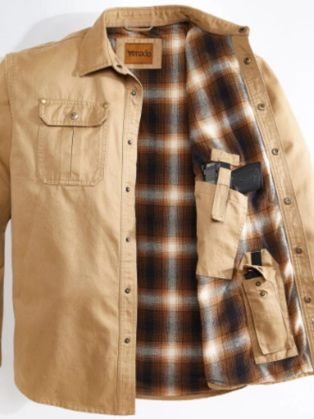 Bountyman Concealed Carry Shirt Jacket - Barnwood Tan | Large